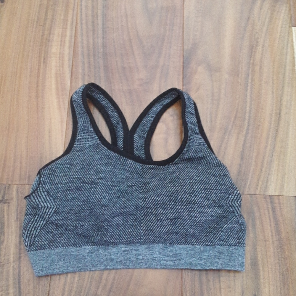 Gray, sports bra